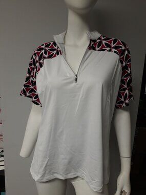 Tail Women's Golf Pull Over Zip Shirt Short Sleeve Black Size XL NEW WITH TAGS!